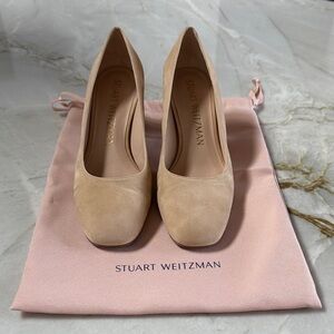 Stuart Weitzman Beige Suede Heels